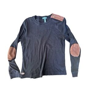 Lauren Ralph Lauren Womens XL Black 100% Cotton Shoulder Zip Shirt Equestrian